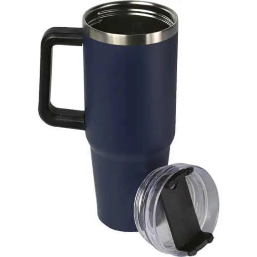 900ml Travel Mug Navy Open